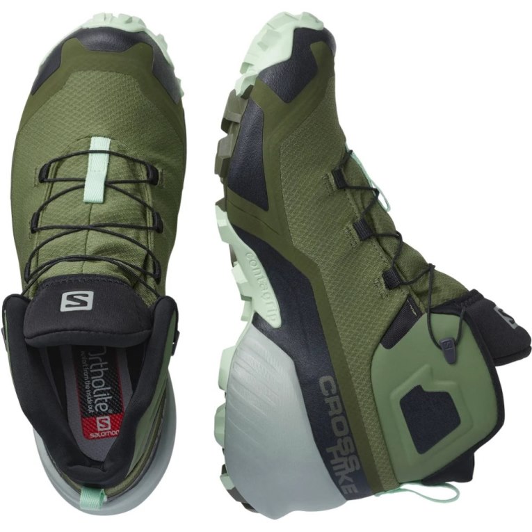 Botas Montaña Salomon Cross Hike Mid GTX Mujer Verde Oliva | MX VWFC639